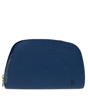 Blue Epi Leather Pouch with Metal Fittings -  LV Fashion Accessory