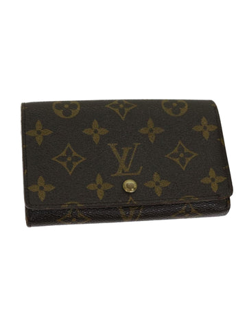 Monogram Canvas Wallet with Multiple Compartments and Card Slots