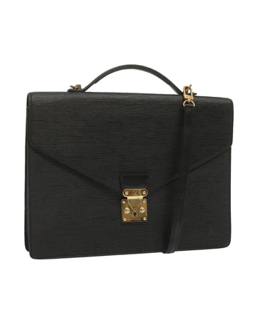 Epi Leather Briefcase with Shoulder Strap and Accessories