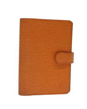 Epi Leather Day Planner Cover in Orange Mandarin