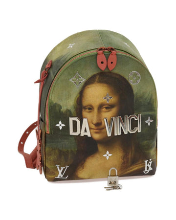 Multicolor PVC Leather Backpack with Dust Bag and Padlock