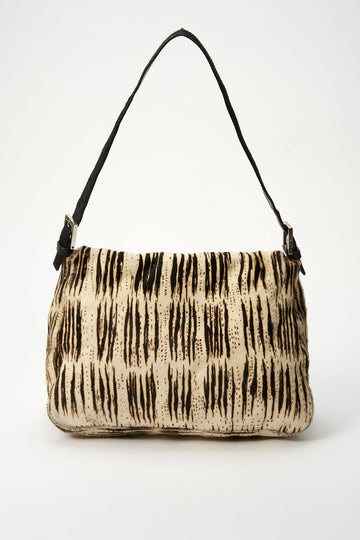 Fendi Vintage Mamma Baguette in Zebra Print Calf Hair