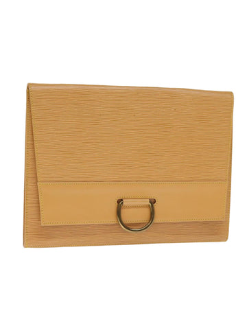 LOUIS VUITTON Pochette Epi Leather Clutch Beige