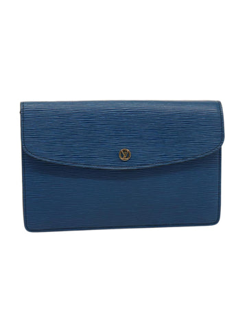 Louis Vuitton Pochette Clutch Blue Epi Leather
