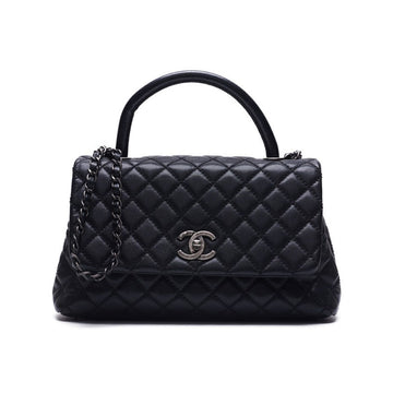 CHANEL Matrasse Coco Handle 2WAY Handbag Caviar S Black (Silver G ) Handbag  Shoulder Bag  Handbag Hybrid ? Ship? Ladies Online