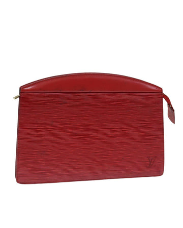 LOUIS VUITTON Pochette Accessoires Epi Leather Clutch Bag Red