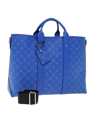 LOUIS VUITTON Keepall Bandouliere 50 Travel Bag in Blue Empreinte Leather