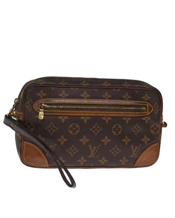 LOUIS VUITTON Pochette Voyage Clutch Bag Brown