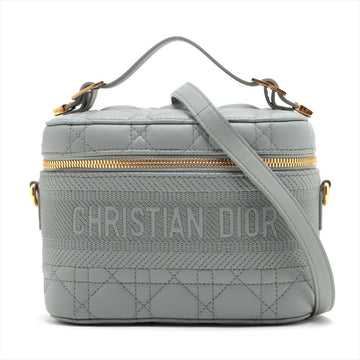 Christian Dior Lady Leather 2WAY Vanity Bag Gr Earl