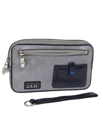Louis Vuitton Pochette Voyage Grey Clutch Bag