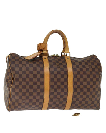 LOUIS VUITTON Keepall 55 Damier Ebene Canvas Travel Duffel Bag M41424