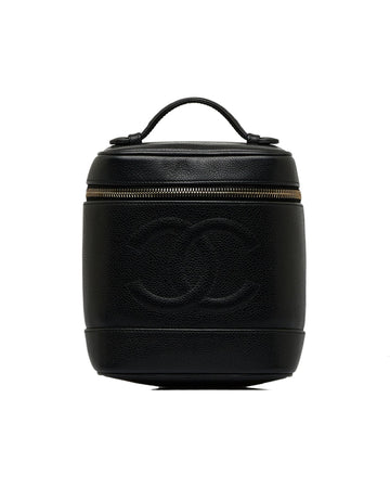 Chanel Caviar Leather Vanity Case Black