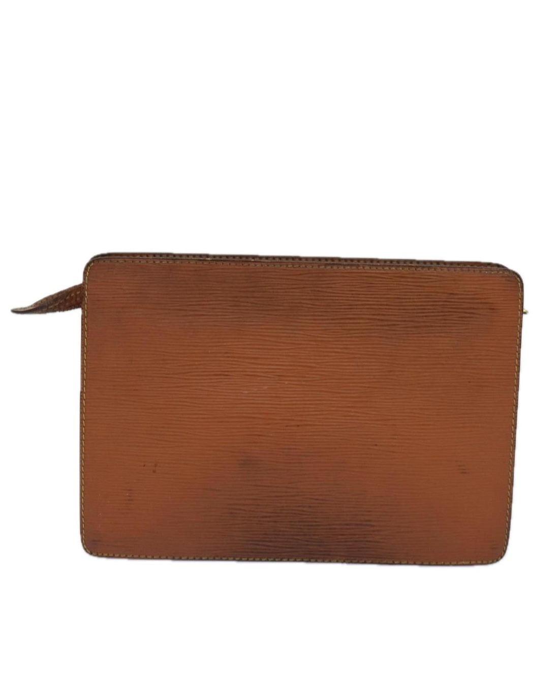 LOUIS VUITTON Pochette Voyage Clutch Brown Leather