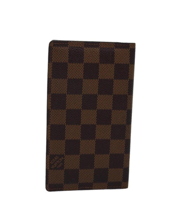 Damier Ebene Canvas Note Cover with Slight Rubbing and Tobacco Odor