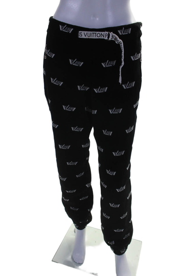 Louis Vuitton Women's Drawstring Waist Tapered Leg Monogram Sweatpants