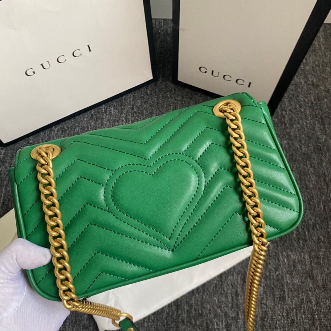 Makersluxe - Marmont Shoulder Messenger Bag Green