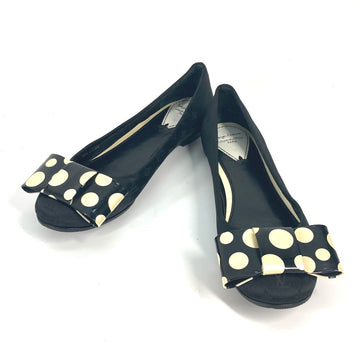 LOUIS VUITTON pumps Patent Leather, Canvas black Vernis Yayoi Kusama collaboration ribbon ribbon dot polka dot Women 36.5 Used