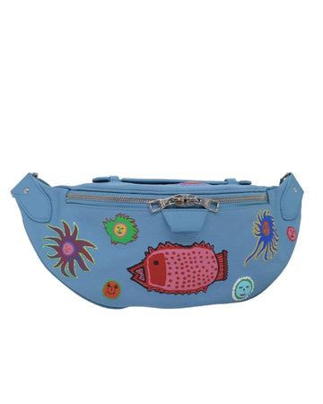 LOUIS VUITTON Bumbag Blue with HandPainted Design