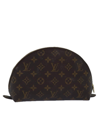 Monogram Canvas Cosmetic Pouch with Zipper Closure