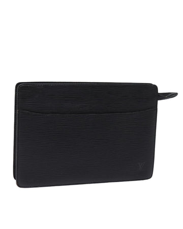 Epi Leather Clutch Bag with Textured Finish