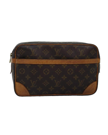 Monogram Canvas Compiegne Clutch Bag with  Detailing