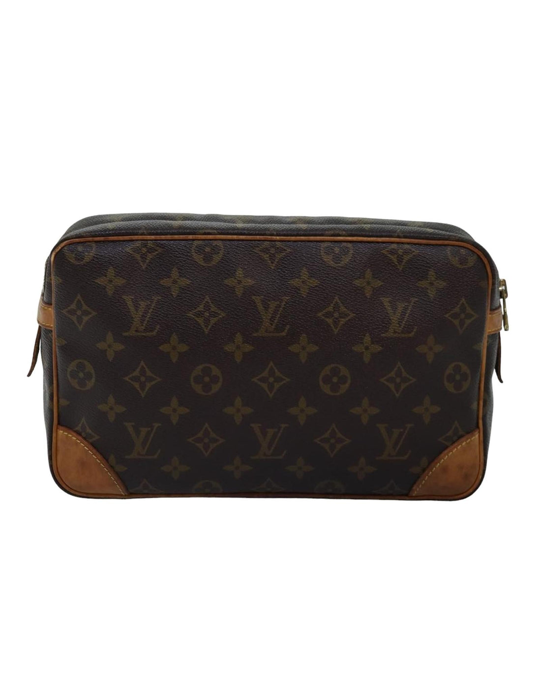Monogram Canvas Compiegne Clutch Bag with  Detailing