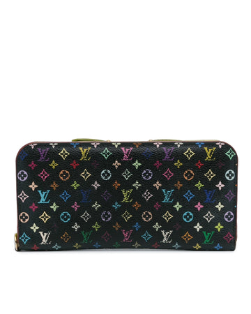 Monogram Canvas Wallet with Snap Button and Card Slots