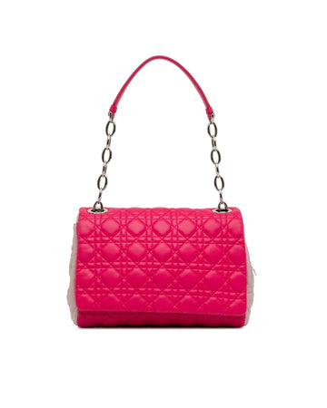 Quilted Lambskin Leather Shoulder Bag with Chain Strap