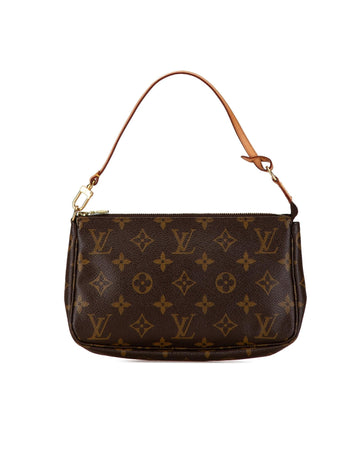 Monogram Canvas Pochette with Vachetta Leather Handle