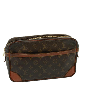 Monogram Canvas Clutch Bag with Storage Smell