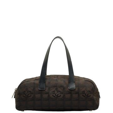 Chanel New Label Line Black Nylon Leather  Chanel