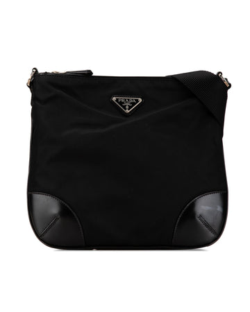 Prada Black Nylon Crossbody Tote Bag