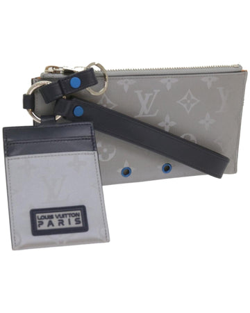 Monogram Canvas Satellite Alpha Pouch with Dust Bag and Item Box