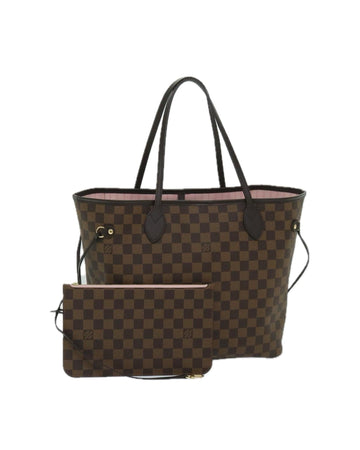 Damier Ebene Neverfull Tote Bag with Dust Bag and Pouch