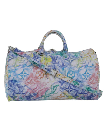 Monogram Canvas Keepall Bandouliere Bag with Dust Bag and Accessories