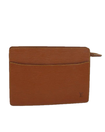Epi Leather Pochette Homme Clutch Bag with Gold Accents