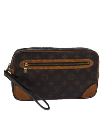 Monogram Canvas Clutch Bag with Wrist Strap