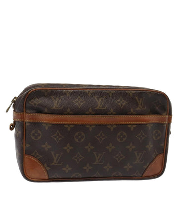 Monogram Canvas Clutch Bag with Interior Pockets
