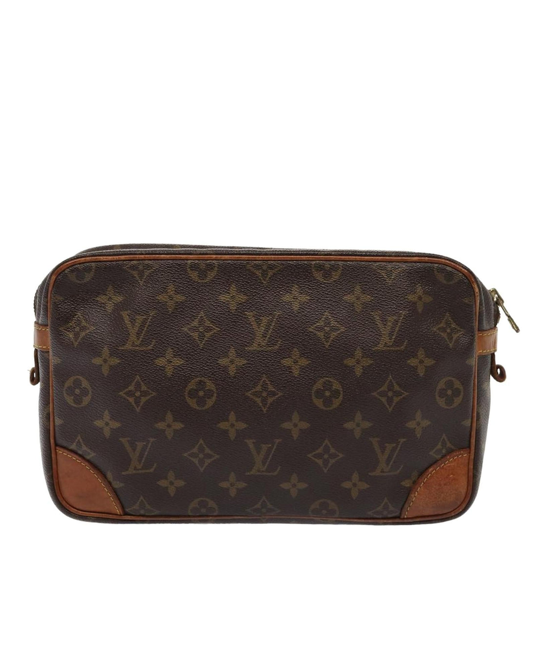 Monogram Canvas Clutch Bag with Interior Pockets