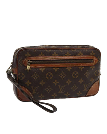 Monogram Canvas Clutch Bag with Wrist Strap