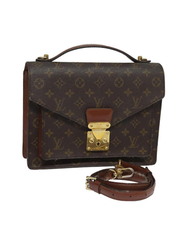 Monogram Canvas Hand Bag with Shoulder Strap