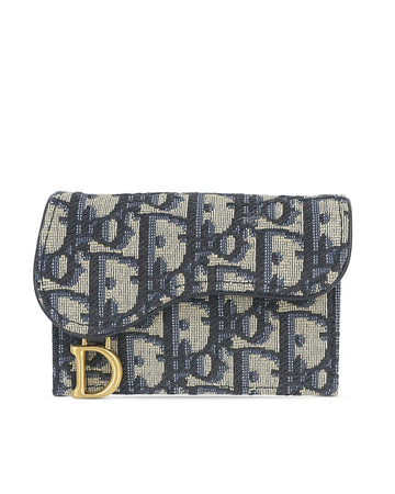 Canvas Oblique Saddle Card Holder