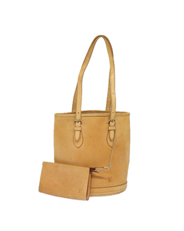 Nomade Leather Bucket Shoulder Bag with Pouch