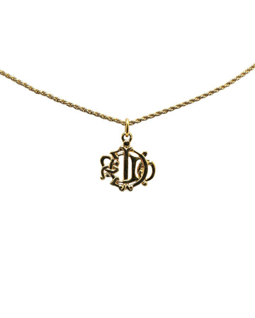 Gold Plated Pendant Necklace with Lobster Claw Closure