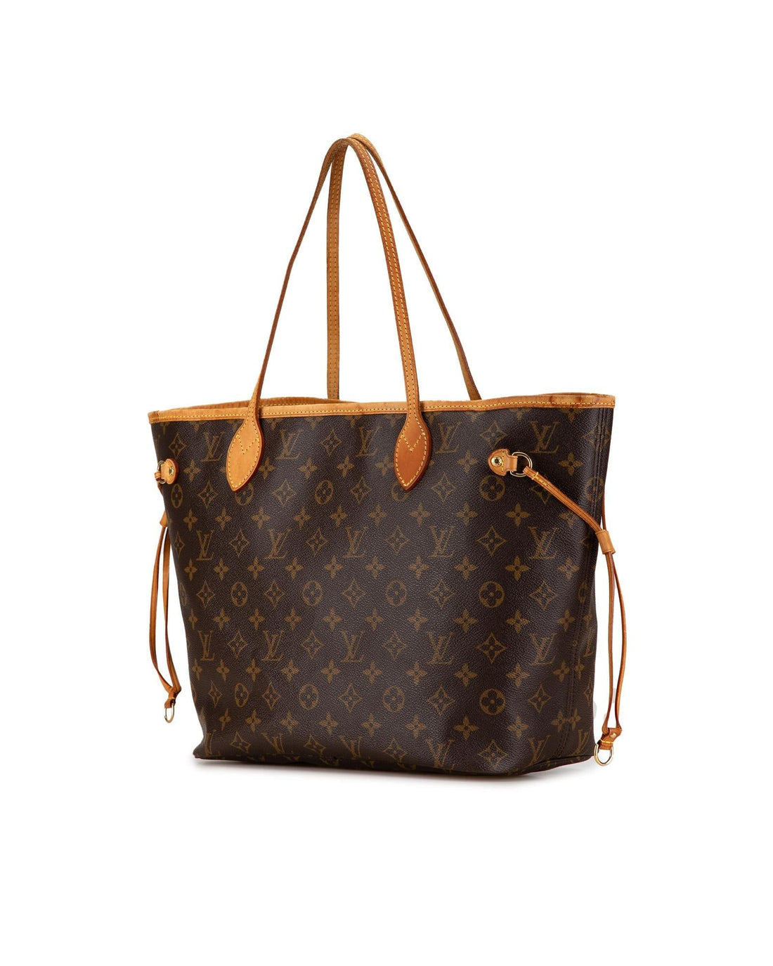 Monogram Canvas Tote with Leather Handles and Interior Zip Pocket