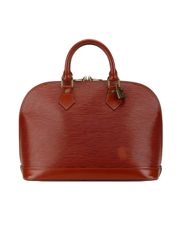 Epi Leather Alma PM with Rolled Handles and Top Zip Closure