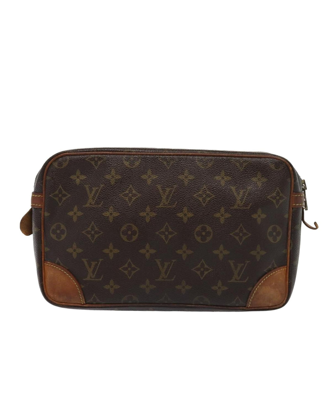 Monogram Canvas Clutch Bag with Compartment