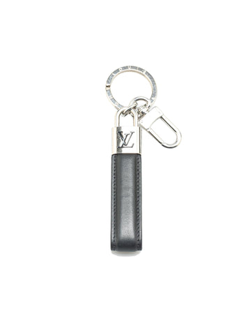 Leather Padlock Key Holder with Hook Closure