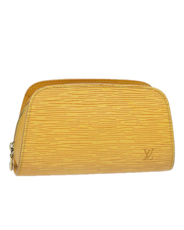 Epi Leather Dauphine PM Pouch with Flap Closure