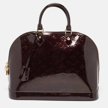 Louis Vuitton Amarante Monogram Vernis Alma Gm Bag